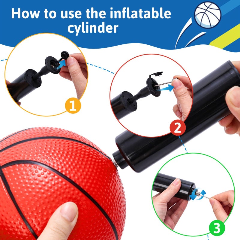 Shindel Mini Basketball, 6PCS 6.3 inches Basketballs with Pump for Birthday Gifts for Toddlers Kids, Playground Balls for Pool, Indoors, Outdoors - Image 5